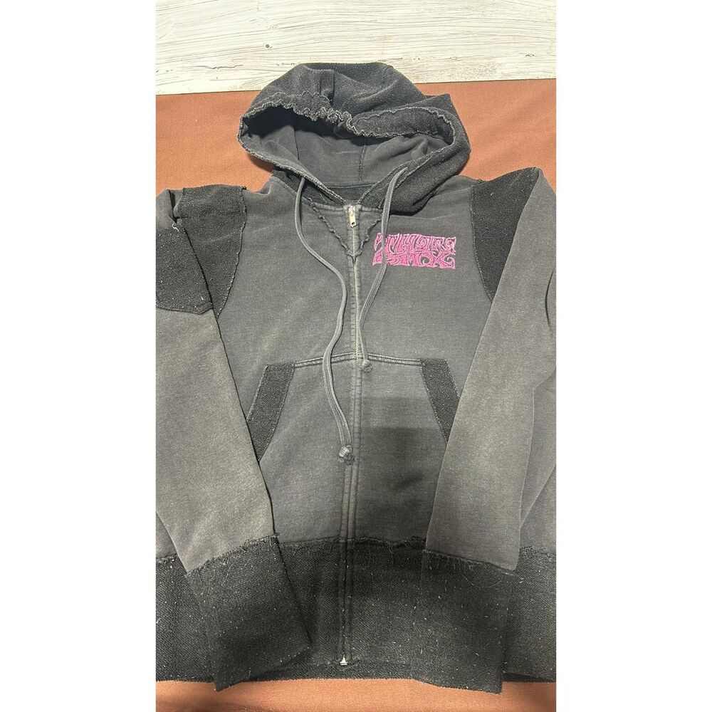Thor Sweatshirt Zip up Front Black Size Medium